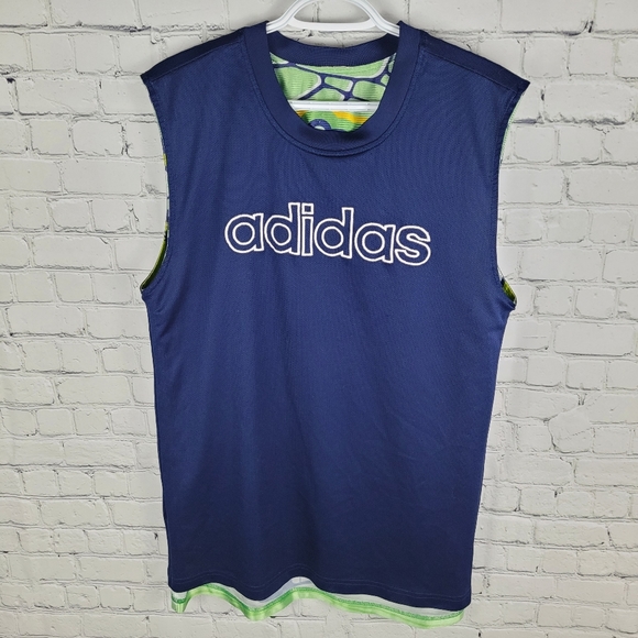 ADIDAS | vintage reversible graphic graffiti basketball jersey top - Picture 3 of 6